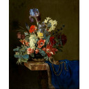 РЕПРОДУКЦИИ НА КАРТИНИ Ваза с цветя и часовник (1681)